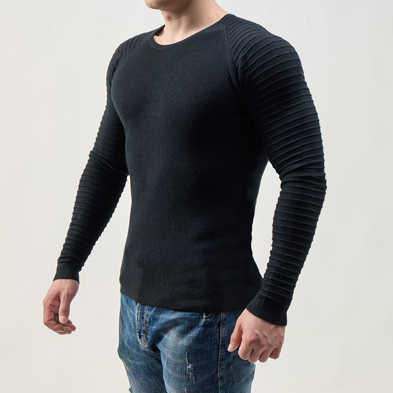 Fashionable knitted sweater for men with an innovative rib structure Lune London