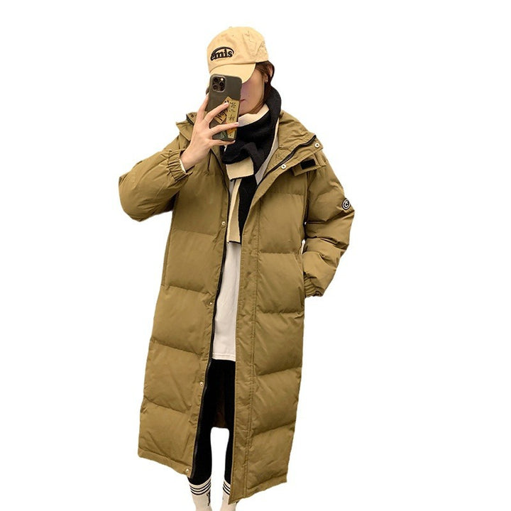 Ladies Long insulated winter parka with hood and additional inner pockets Lune London