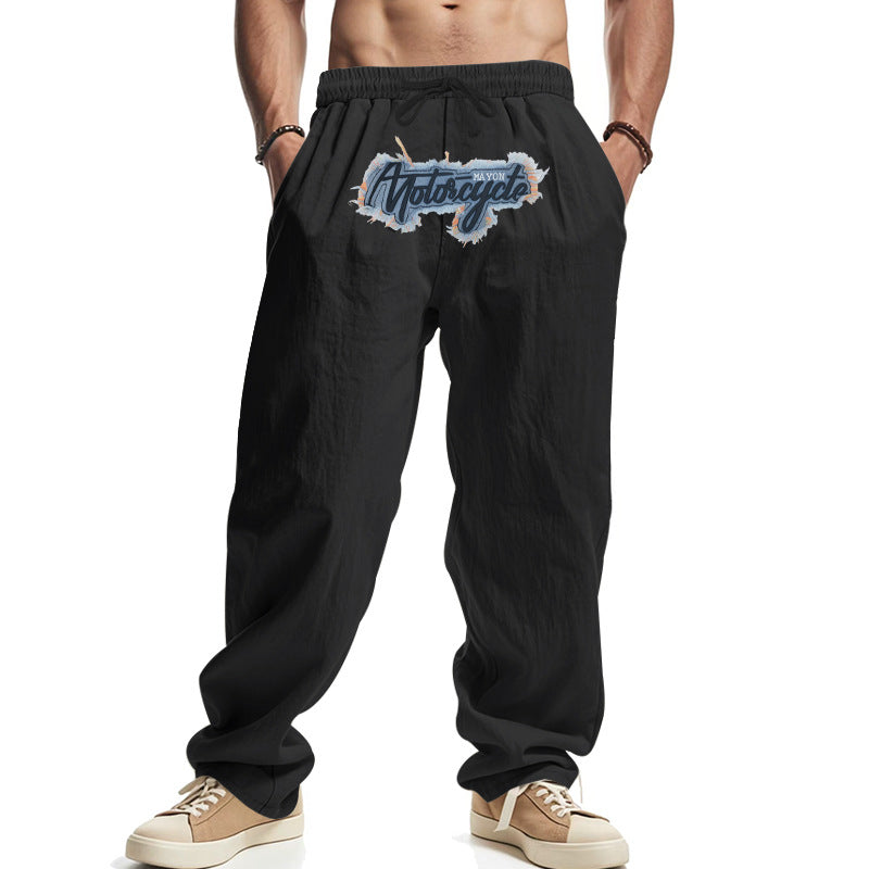 Casual cargo pants for men with elastic waist and side pockets Lune London