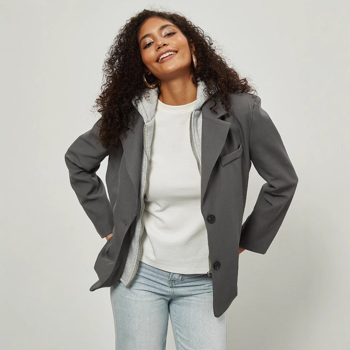 Casual blazer jacket for women with removable inner lining Lune London