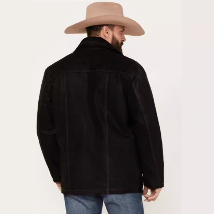 Versatile and sturdy suede jacket for men with functional pockets Lune London