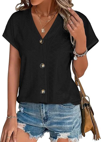 Sewn blouse for women with button placket Lune London