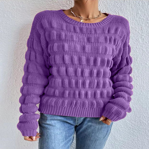 Pull en tricot pour femmes avec un motif à carreaux moderne Amarae