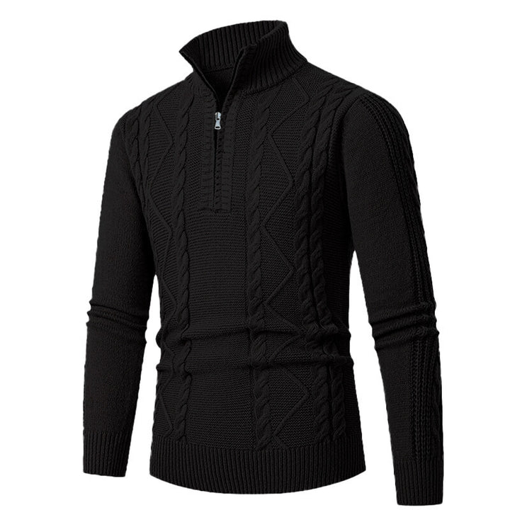 Knitted sweater for men with high collar Lune London
