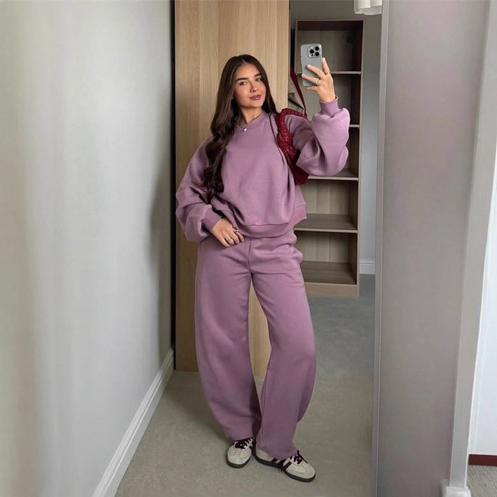 Casual crop sweatshirt set for women Heidi Mode