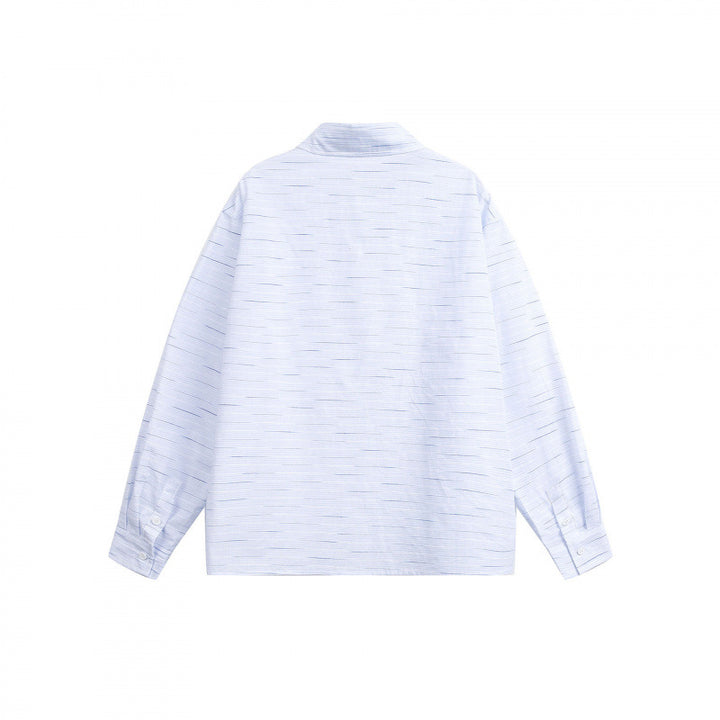 Unisex Loose Overshirt Shirt made of cotton blend with chest pocket and continuous button placket Amarae