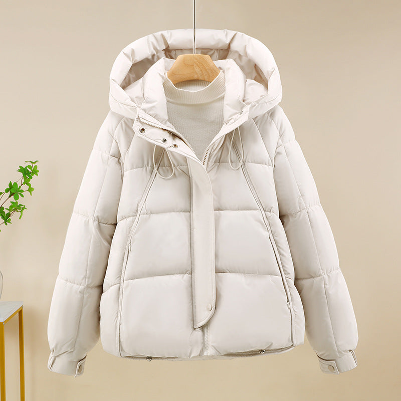 Ladies high-quality quilted functional coat with hood and insulating inserts Lune London