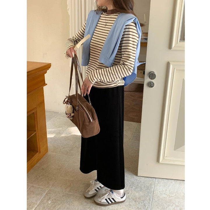 Women’s Long Sleeve Shirt with Stripes Chic & Stil