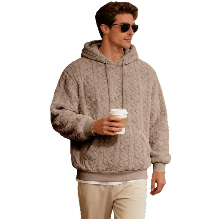 Men's Cozy Hoodie with Textured Fleece Lune London