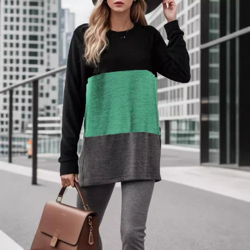 Casual sweater for women with bicolour design and comfortable cut Amarae
