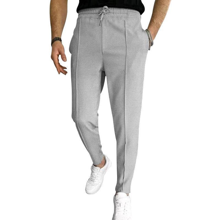 Casual men's leisure pants with elastic waist and stylish structural design Lune London