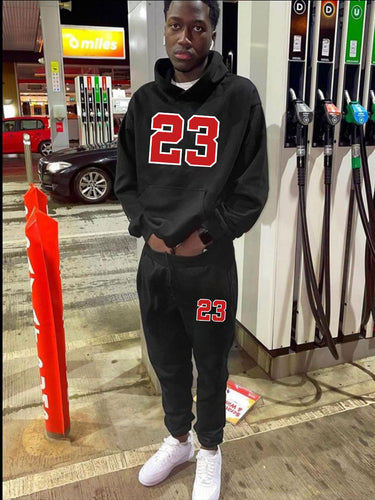 Men's hoodie and jogger set with eye-catching print and sporty fit Amarae