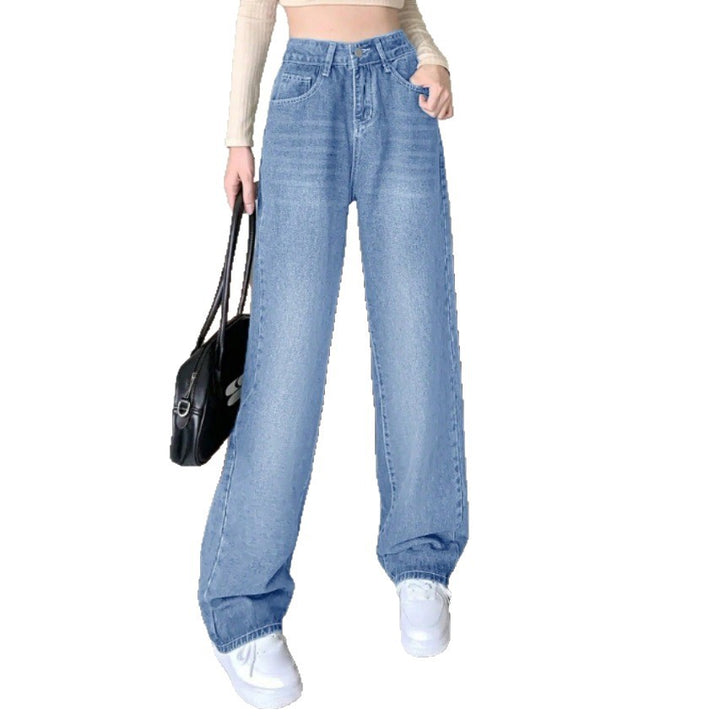 Women's wide High-Waist Baggy jeans with straight leg Amarae
