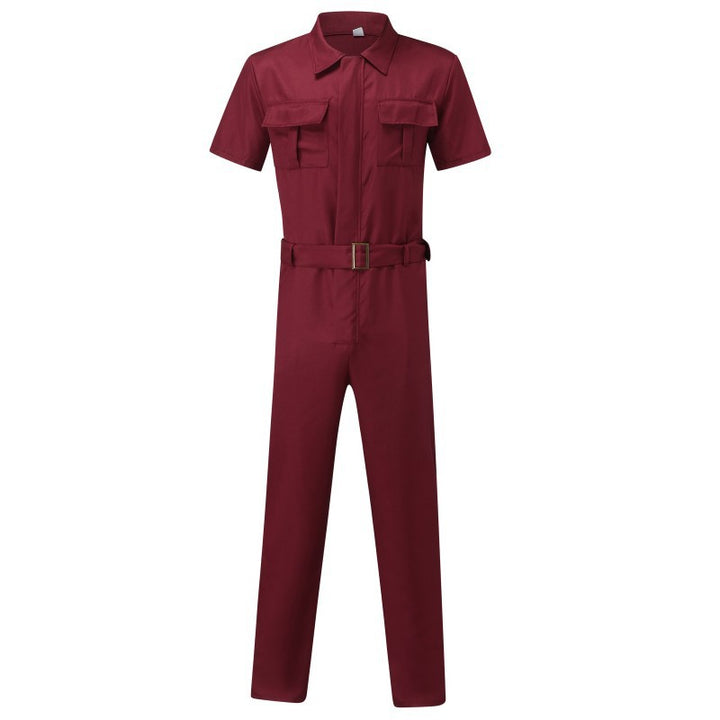 Utility overalls for women with practical pockets and chic belt design
