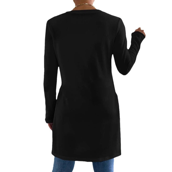 Asymmetrical women's top with long sleeves, side slits, and relaxed fit Lune London