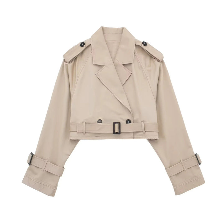 Ladies modern cropped trench coat Lune London