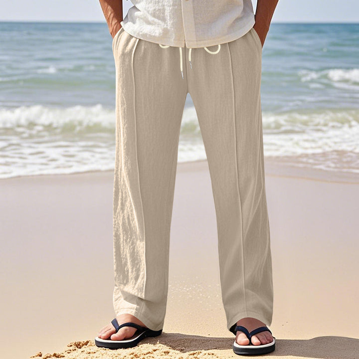 Casual beach pants for men with elastic waist and practical side pockets Lune London