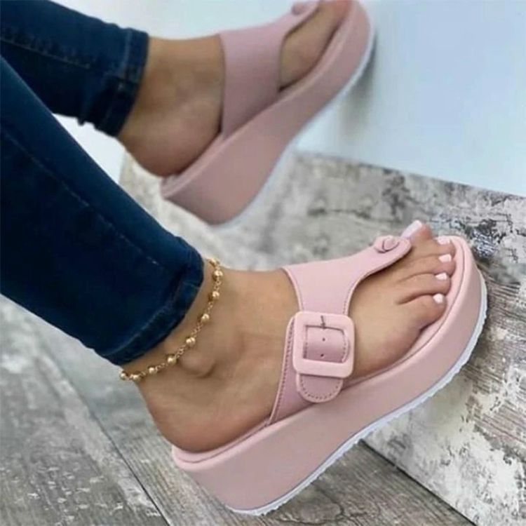 Trendy platform sandals for women with adjustable strap Lune London