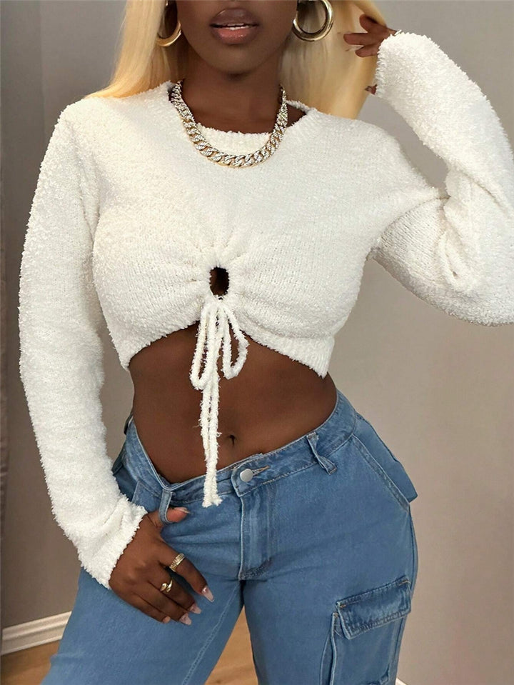 Short top for women with drawstring and stylish cut Lune London