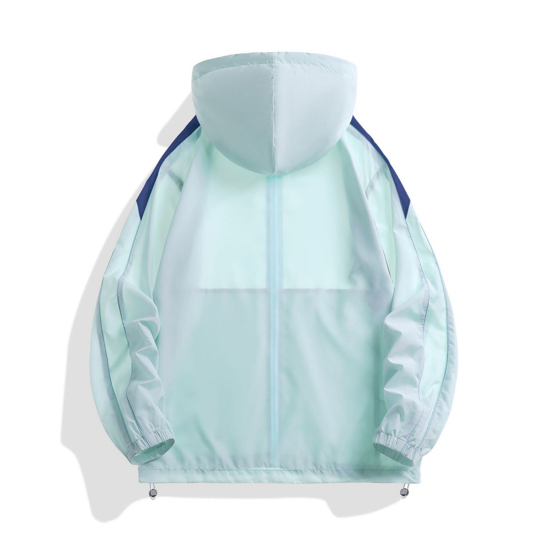 Ladies lightweight windbreaker with adjustable hood and breathable inserts Amarae