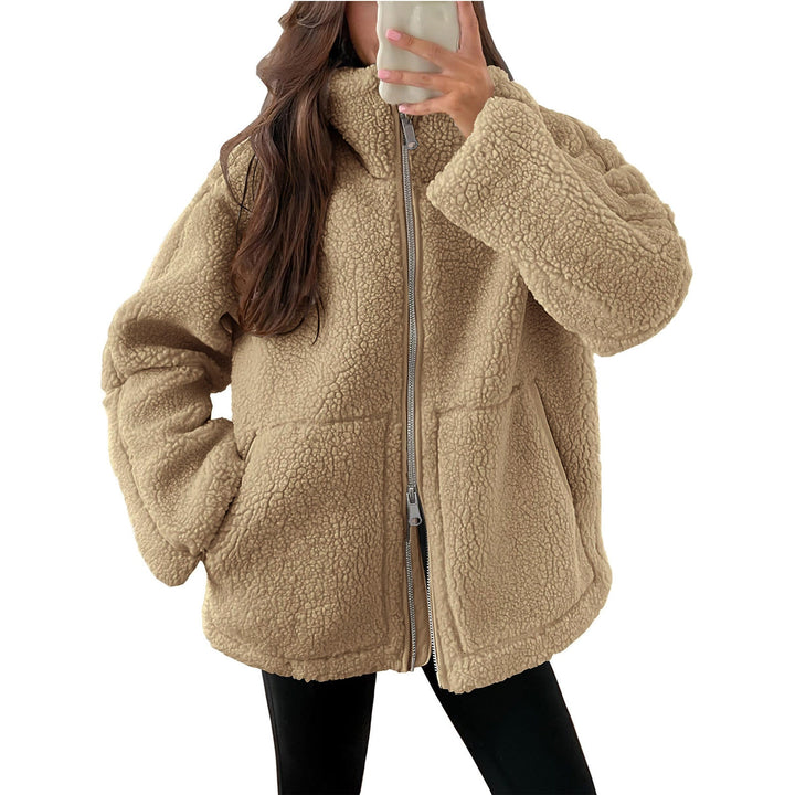 Ladies Cozy Teddy Jacket with Zipper Lune London
