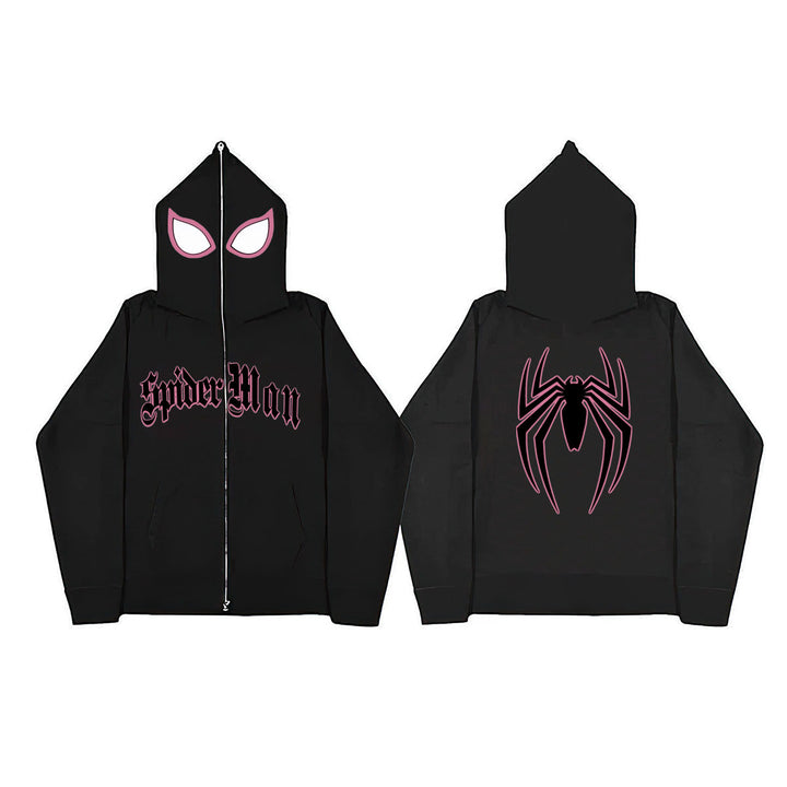 Women's hoodie with Spider-Man design featuring a striking graphic pattern Lune London
