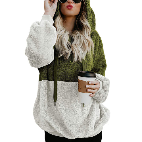 Ladies soft fleece hoodie with large pockets Amarae