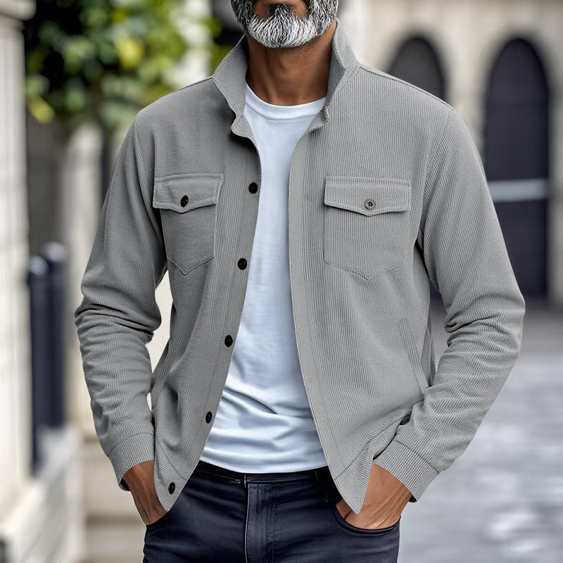Casual shirt jacket for men with functional pockets and structured design Lune London
