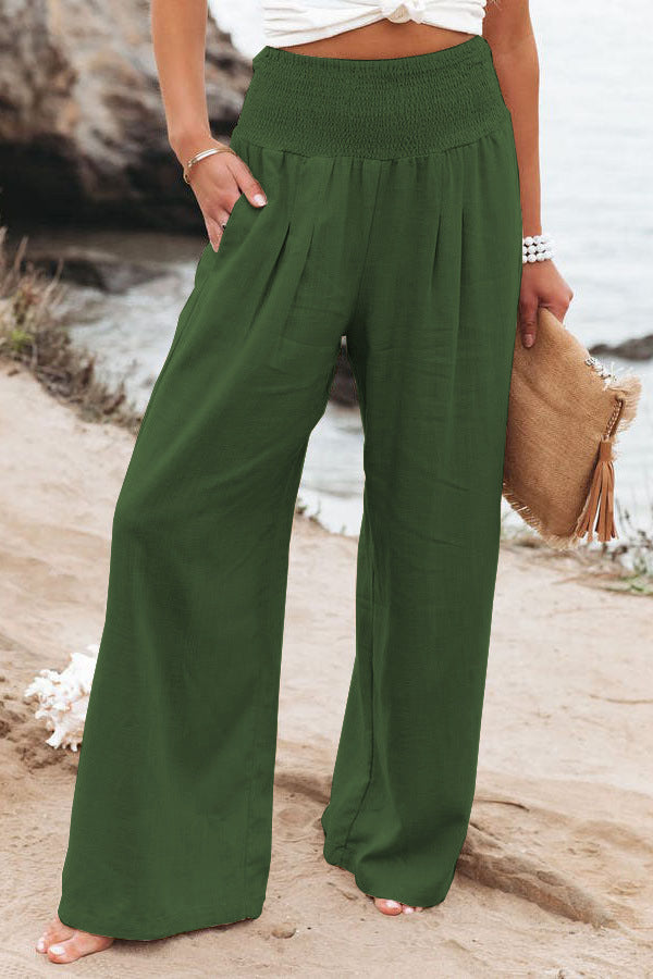 Women's Loose Linen Trousers Lune London