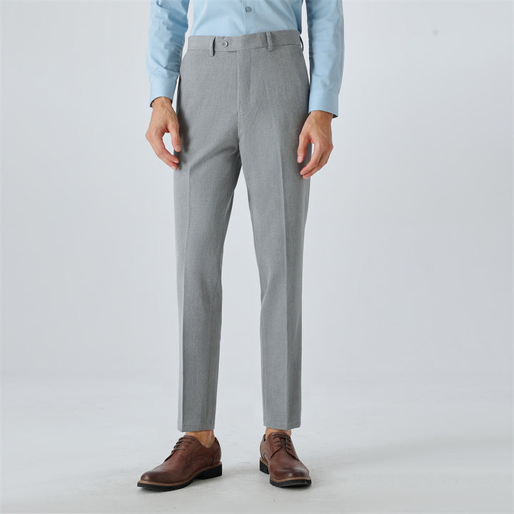 Elegant suit trousers for men with a slim fit and fine pattern Amarae