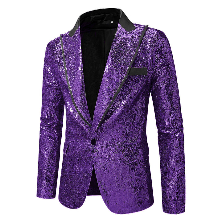 Men's Glittering Tuxedo Blazer Made Of High-Quality Satin Lune London
