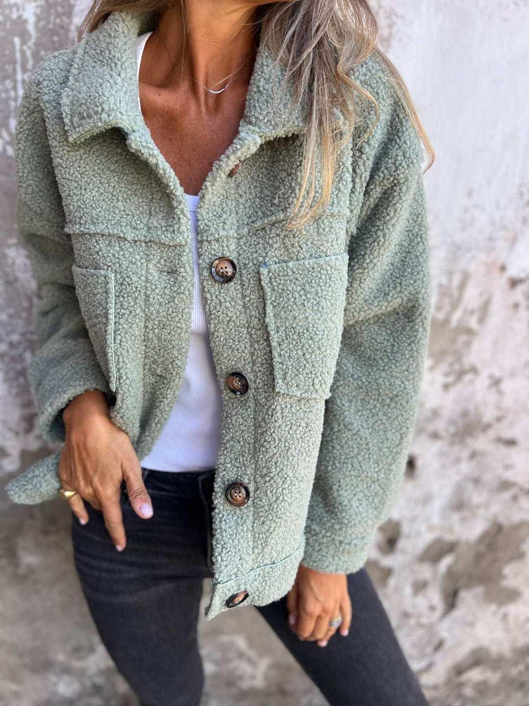 Ladies cozy and stylish fleece jacket with pockets Amarae