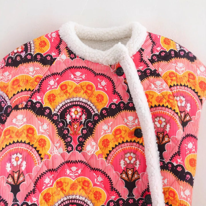Veste matelassée pour femmes avec des motifs floraux et doublure intérieure confortable Chic & Stil