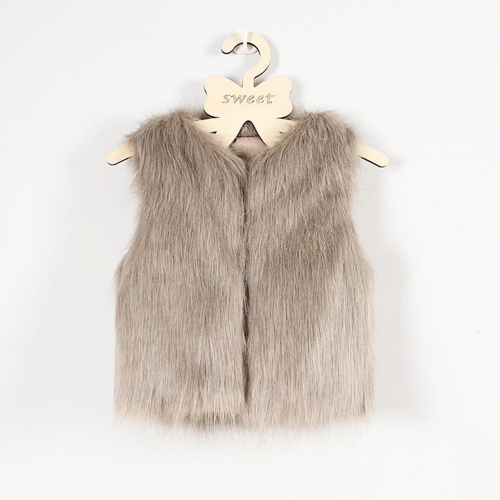 Ladies reversible luxurious faux fur vest Lune London