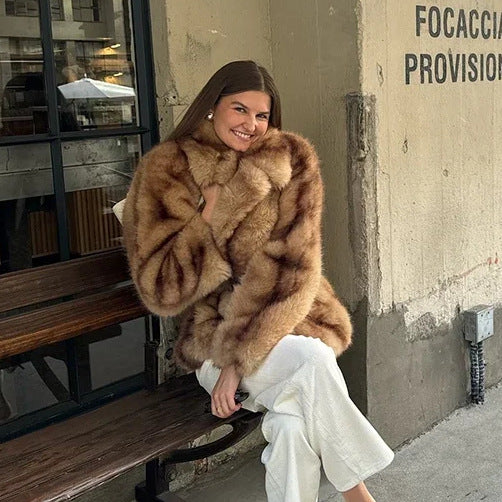 Lune London Women's Faux Fur Coat