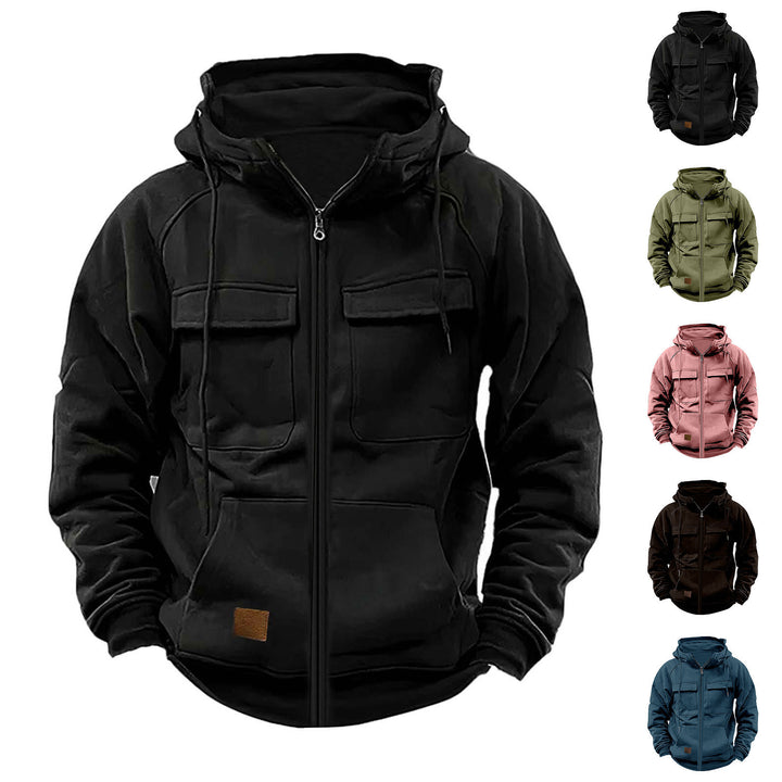 Functional jacket for men with hood and large pockets Lune London