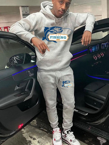 Sweatshirt and jogging set for ladies with suggested fish pattern Amarae