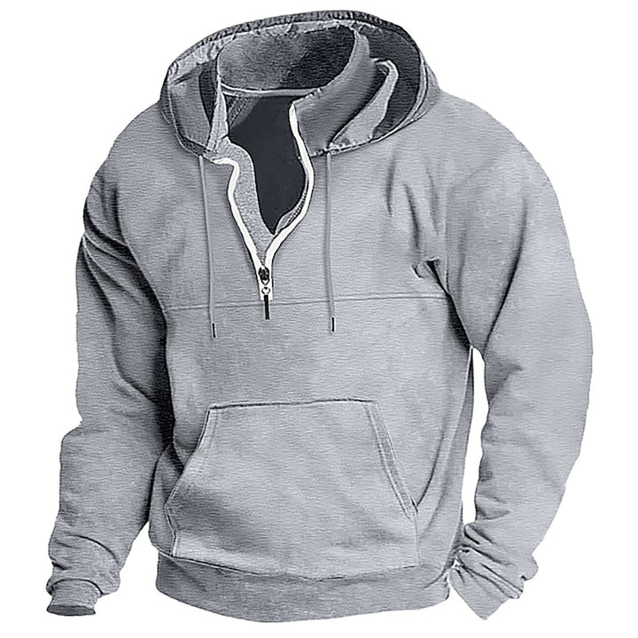 Comfortable hooded sweatshirt for men with full zip Amarae