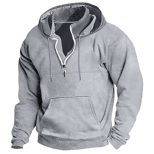 Comfortable hooded sweatshirt for men with full zip Amarae