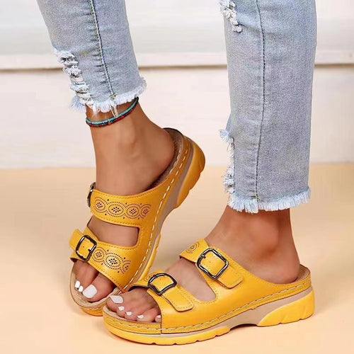 Ladies Strappy Sandals with Stylish Buckles Amarae