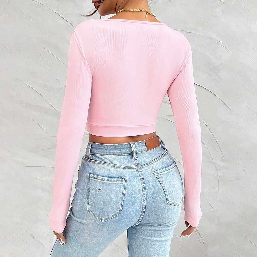 T-shirt à manches longues pour femmes avec fronces Chic & Stil