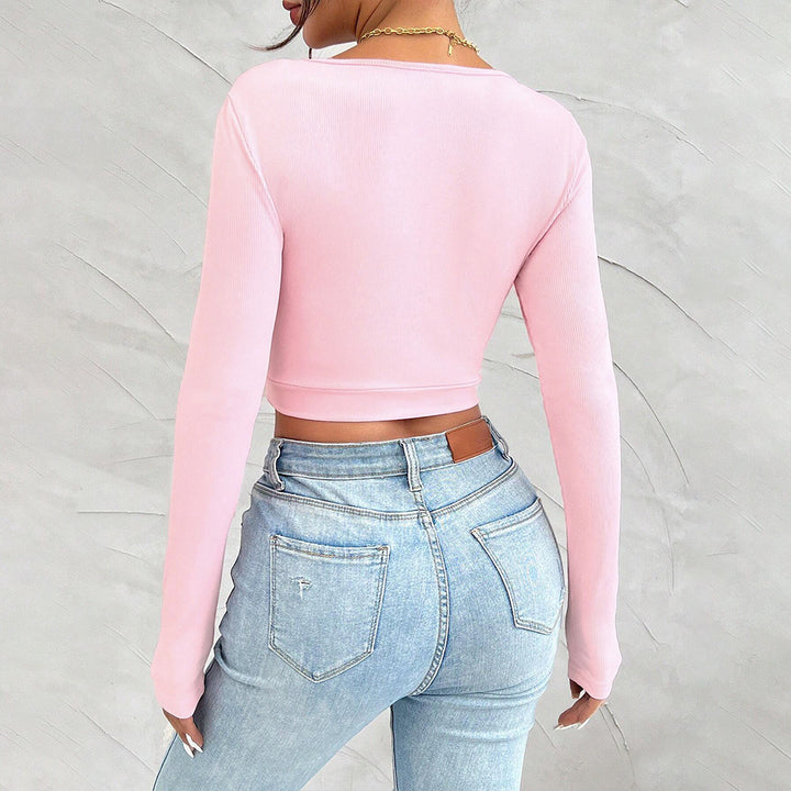 T-shirt à manches longues pour femmes avec fronces Chic & Stil