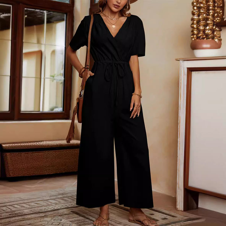 Lune London High Waist Casual Jumpsuit for Women with Practical Pockets