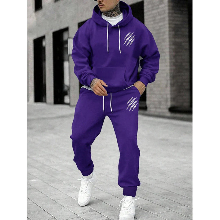 Men's hoodie tracksuit with creative graphics and comfortable fit Chic & Stil