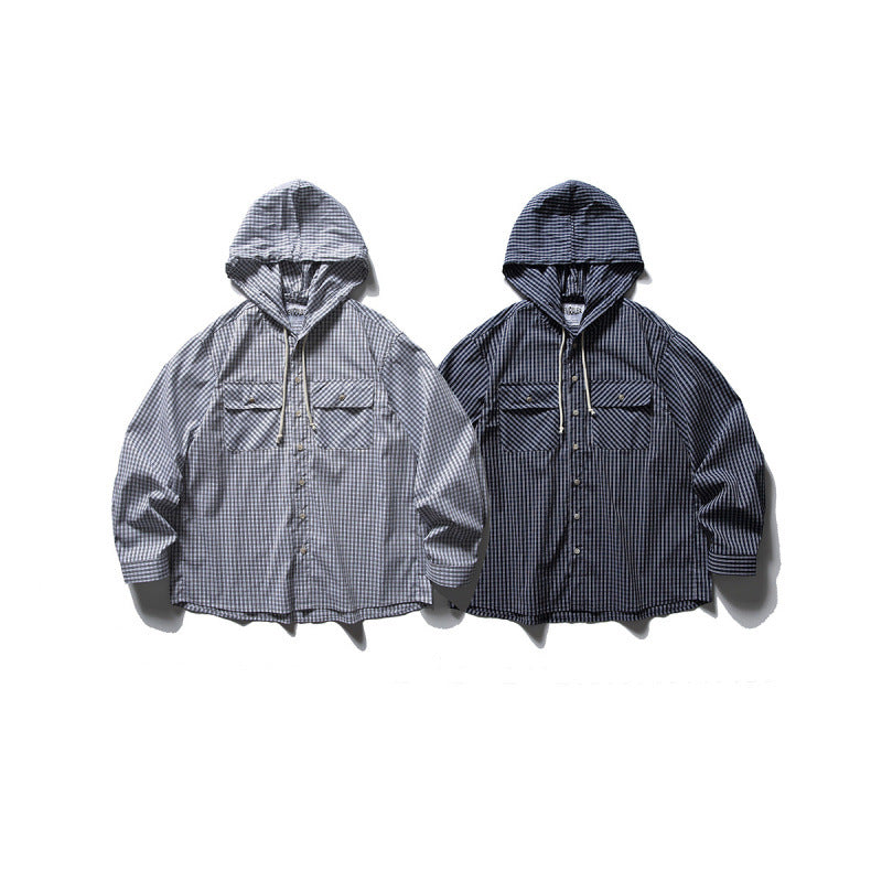 Unisex Oversized Hoodie Overshirt made of cotton blend with chest flaps and continuous button placket Amarae