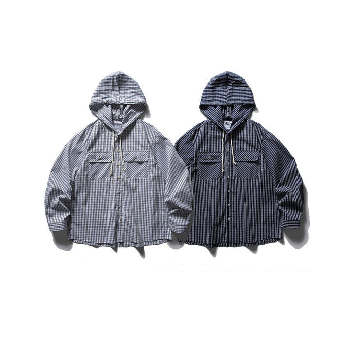 Unisex Oversized Hoodie Overshirt made of cotton blend with chest flaps and continuous button placket Amarae