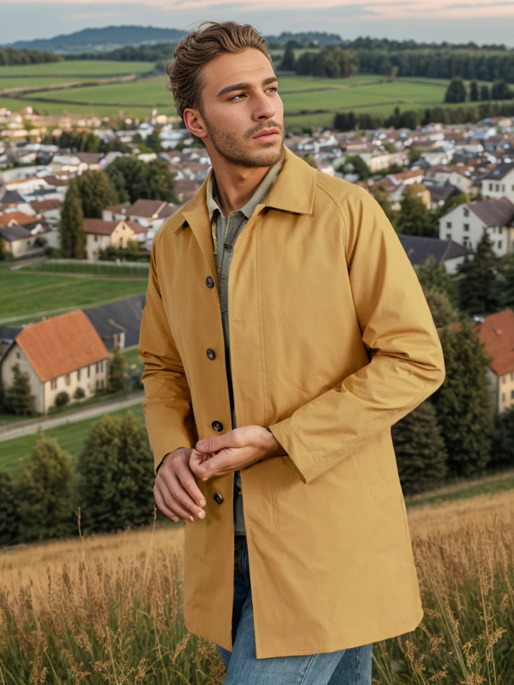 Waterproof transitional jacket for men with practical pockets Lune London