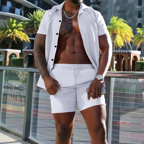 Men's casual short sleeve shirt and shorts Amarae