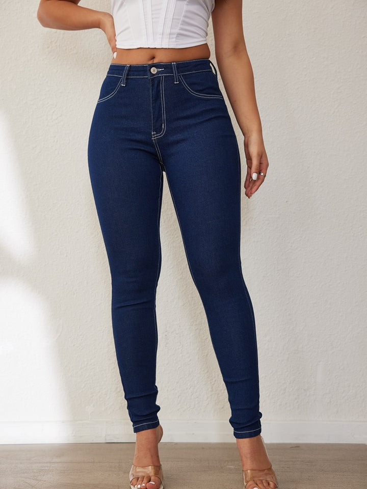 High-waisted skinny jeans for women with a fitted cut Chic & Stil