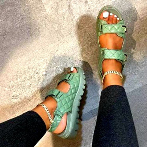 Platform sandals for ladies with ergonomic strap design and non-slip sole Amarae